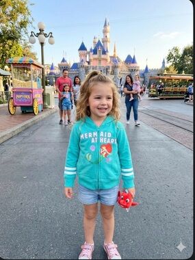 Disney Little Mermaid Teal Zip Up Jacket